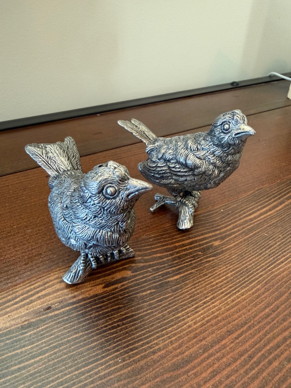 Vagabond House PEWTER SONG BIRDS SALT & PEPPER SET
